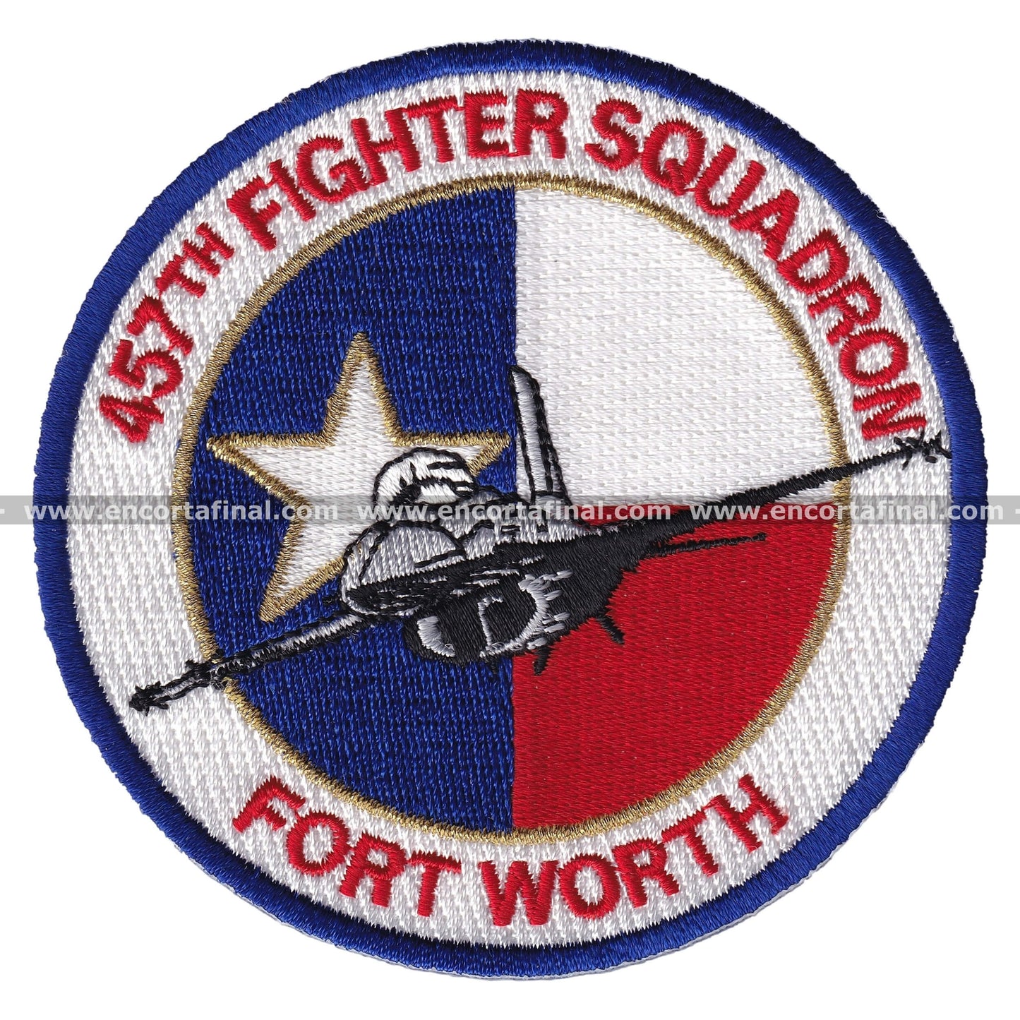 United States Air Force (USAF) Patch - Lockheed Martin F-16 Fighting Falcon - 457th Fighter Squadron - Fort Worth