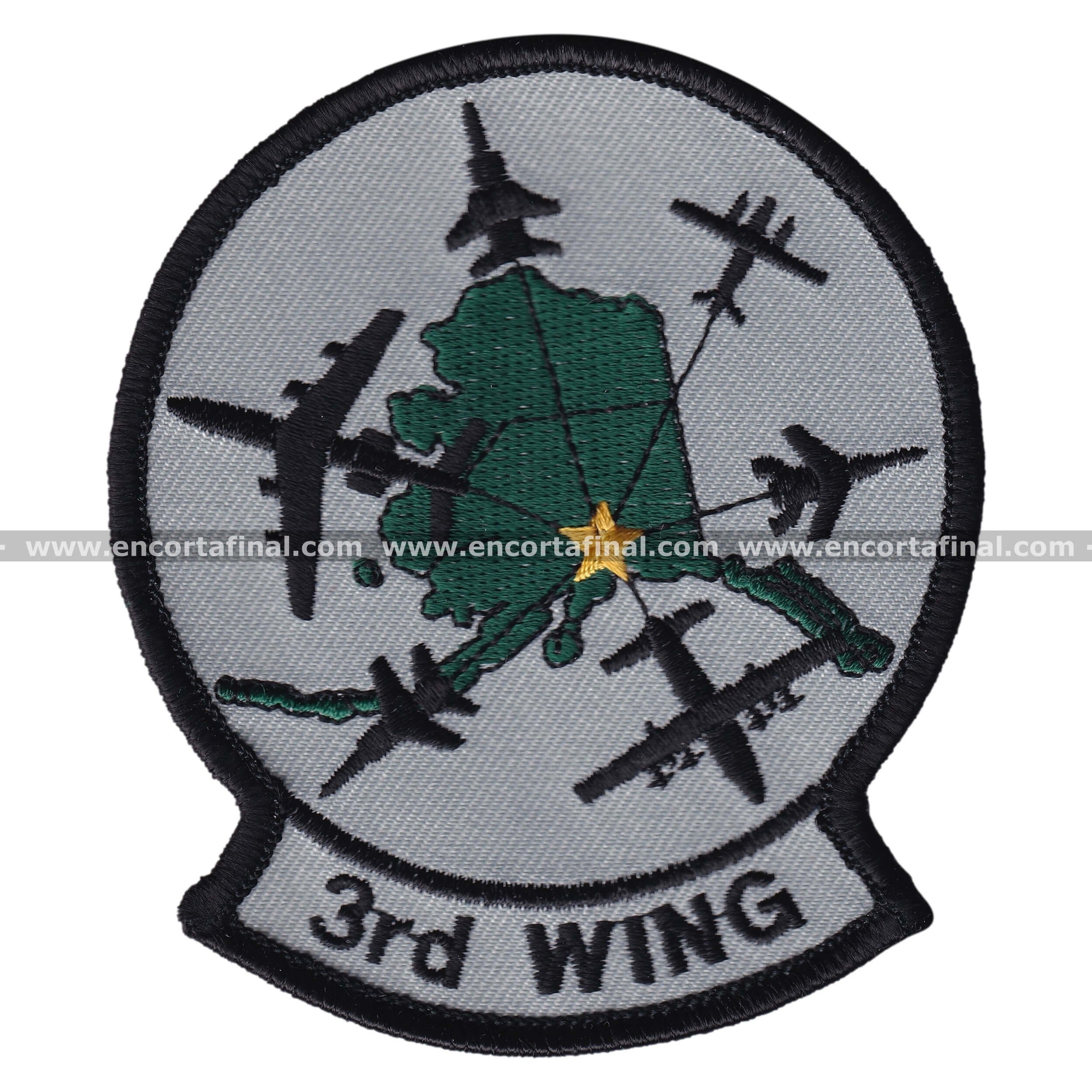 3rd Wing Shield Parche United States Air Forces (USAF) - 3rd Wing – En Corta Final