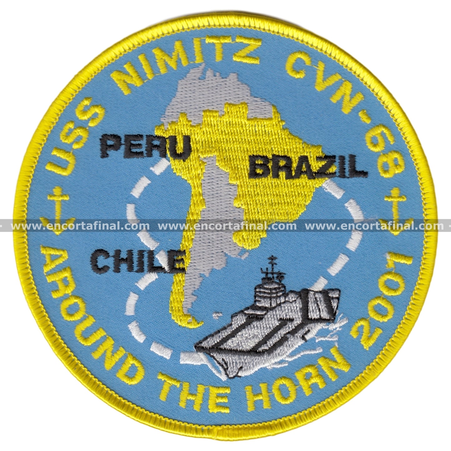 Uss Nimitz Cvn-68 Around The Horn 2001 Patch