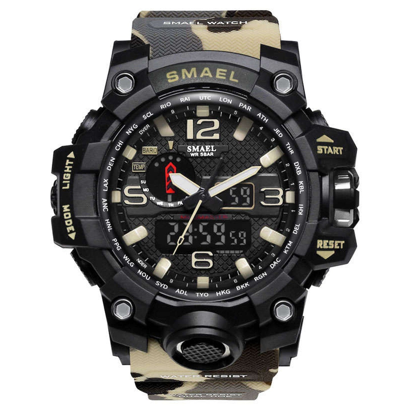 Reloj Smael 1545 Camouflage Khaki