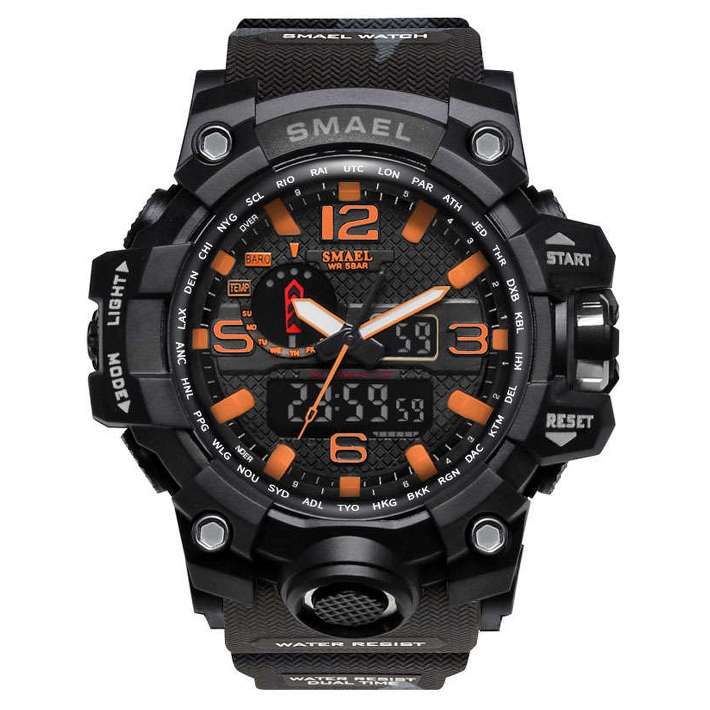 Smael 1545 Camouflage Orange Watch