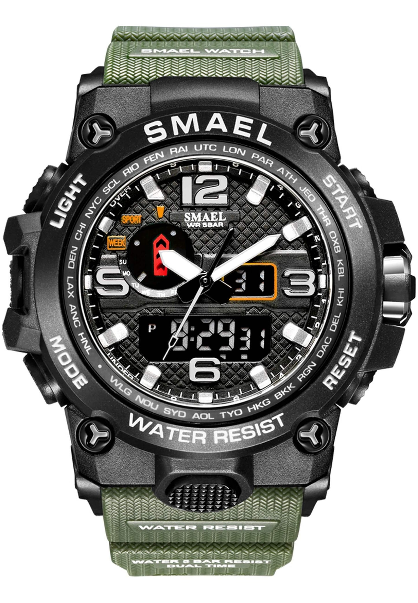 Reloj Smael 1545D "Army Green"