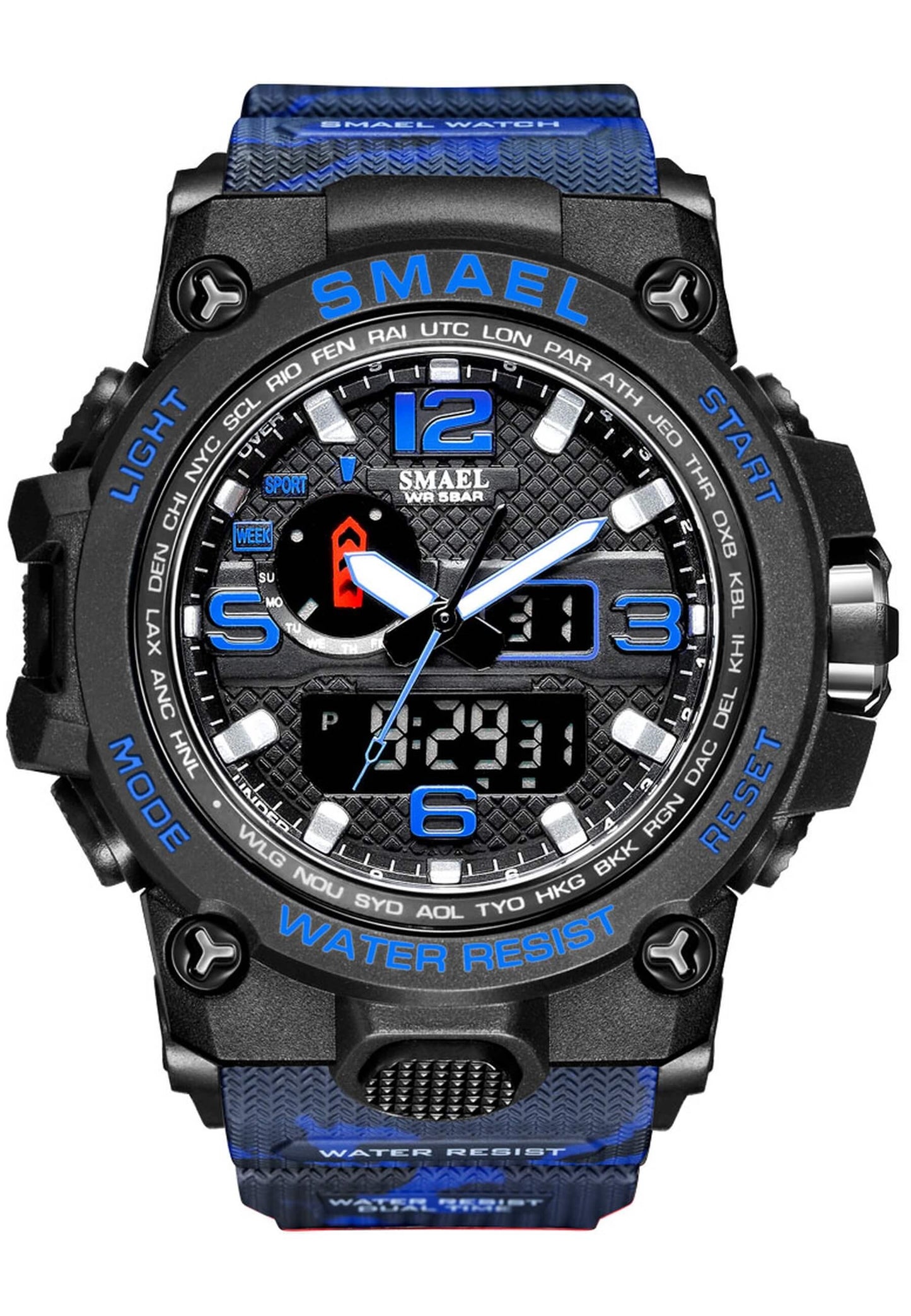 Reloj Smael 1545Mc "Camouflage Blue"