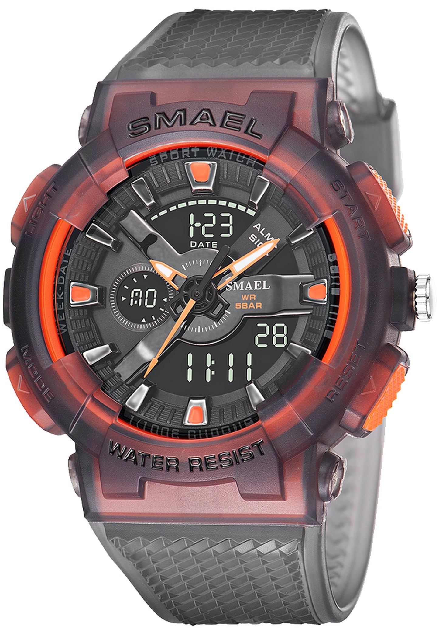 Smael 8006 "Orange Black" watch