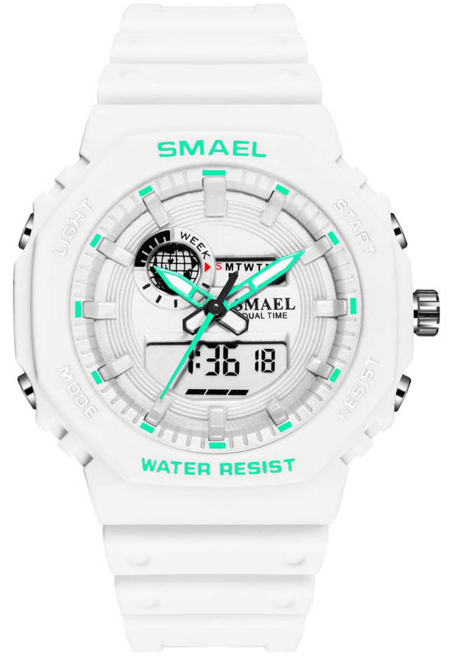 Reloj Smael 8037 "White Green"