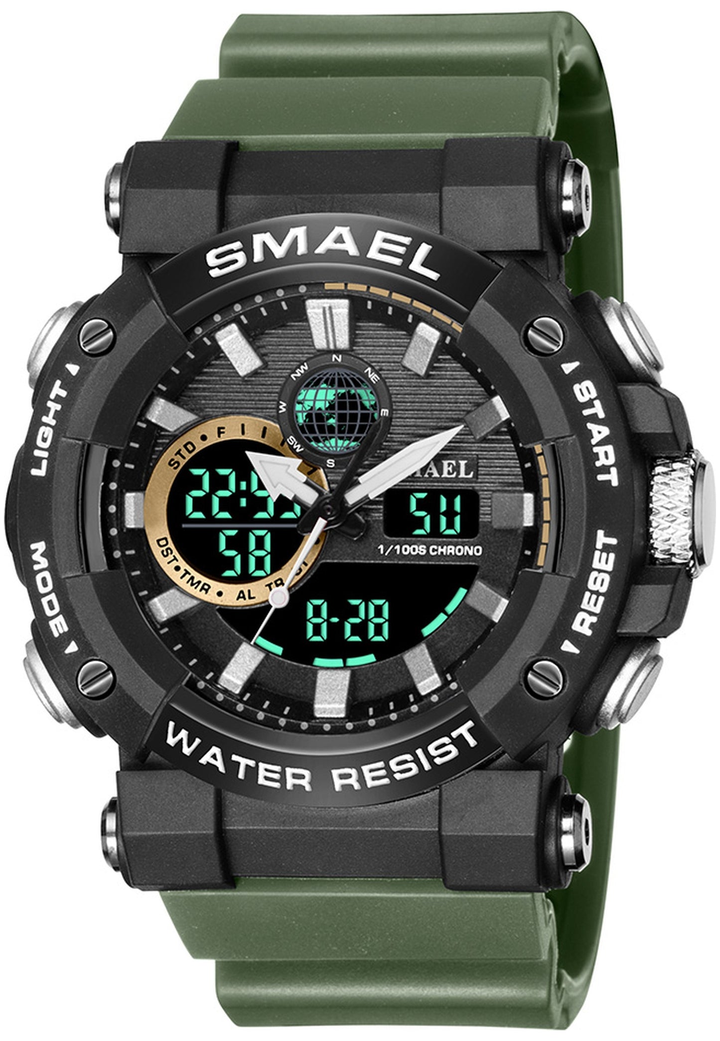 Smael 8048 "Army Green" watch